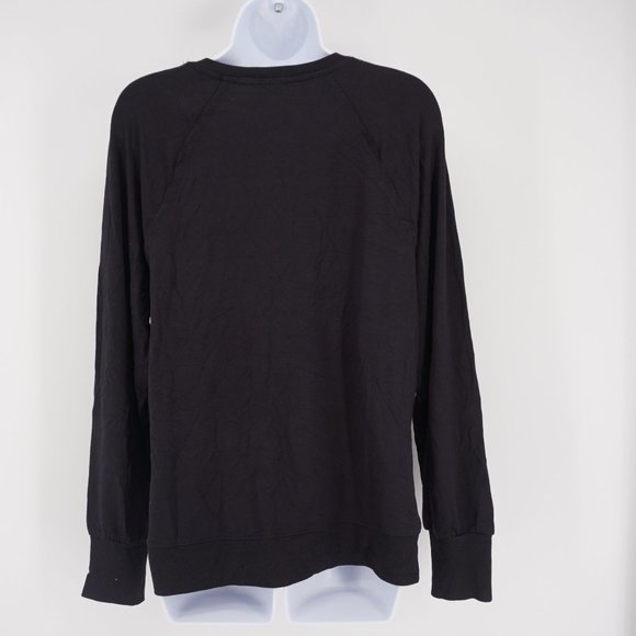 JoyLab NWT Women's Black Super Soft Lightweight Loose Fit Crewneck Sweatshirt XS - Picture 2 of 5